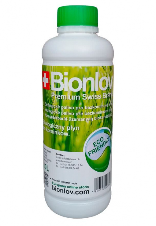 Биотопливо Bionlov Premium 1л для камина
